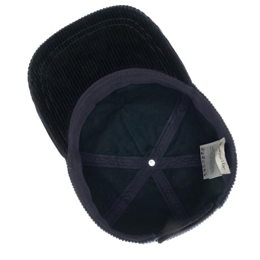 モンクレール MONCLER キャップ ベースボールキャップ 野球帽 コーデュロイ ネイビー 3B00005 04S0H 676 コットン 綿 メンズ  レディース シンプル 刺繍ロゴ BERRETTO BASEBALL ユニセックス 帽子