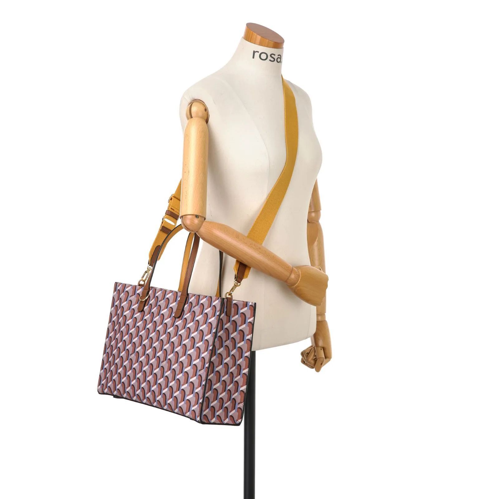 5】ROSA.K CABAS MONOGRAM DAY TOTE BAG CAMEL sizeLL - メルカリ