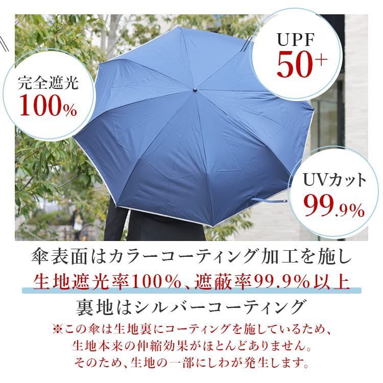 オカモト原宿店 完全遮光 日傘 折りたたみ傘 遮光率 100% 特大 直径123