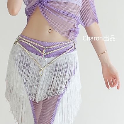 ☆新品☆オーロララインストーン3連ベルト ベリーダンス 社交
