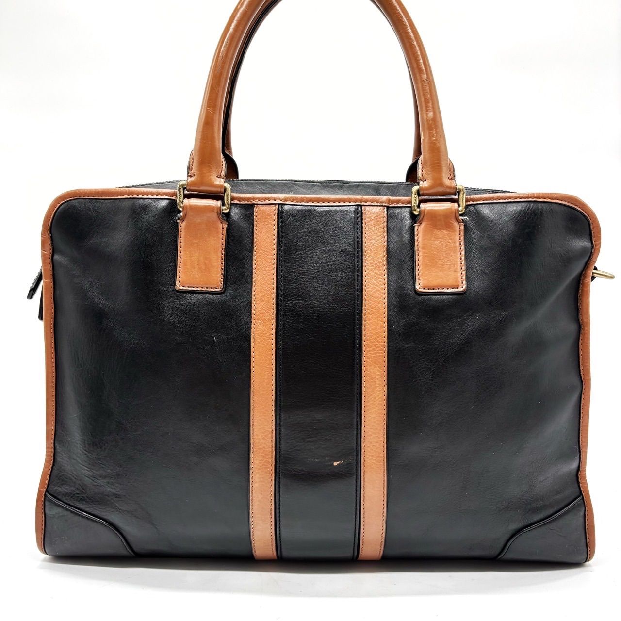 COACH ビジネスバッグ バイカラー ショルダー 2WAY ブリーフケース