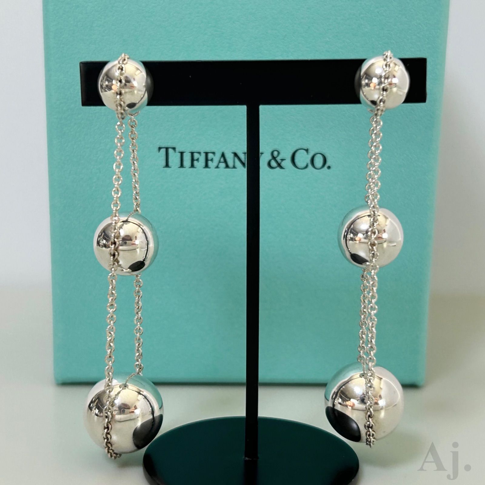 ティファニー　ボールトリプルドロップチェーン　グラジュエイテッド　ピアス　片耳 ティファニー 希少 グラジュエイテッド ハードウェア トリプル