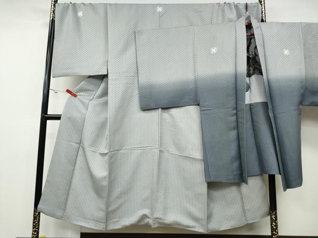 平和屋着物●男性 色紋付 羽織セット 菱繋ぎ地紋 羽織 暈し染め キングサイズ CAAY4979ut