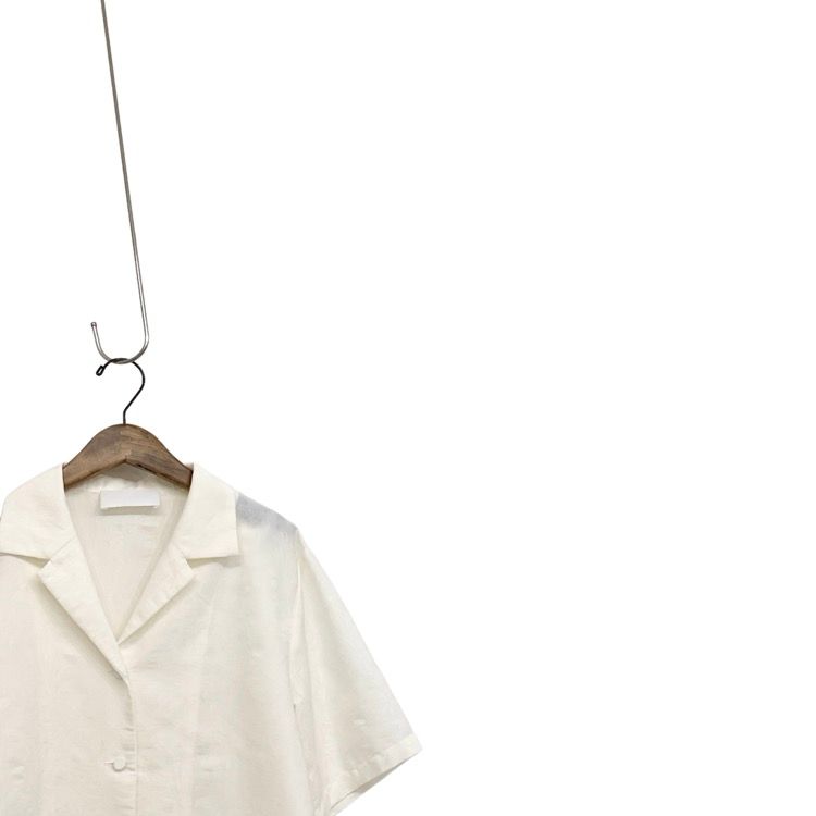 mame kurogouchi / Floral Jacquard Open Collared Shirt/1/コットン/IVO/mm20ss-sh013 Mame Kurogouchi マメクロゴウチ Floral Jacquard Open Collared Shirt