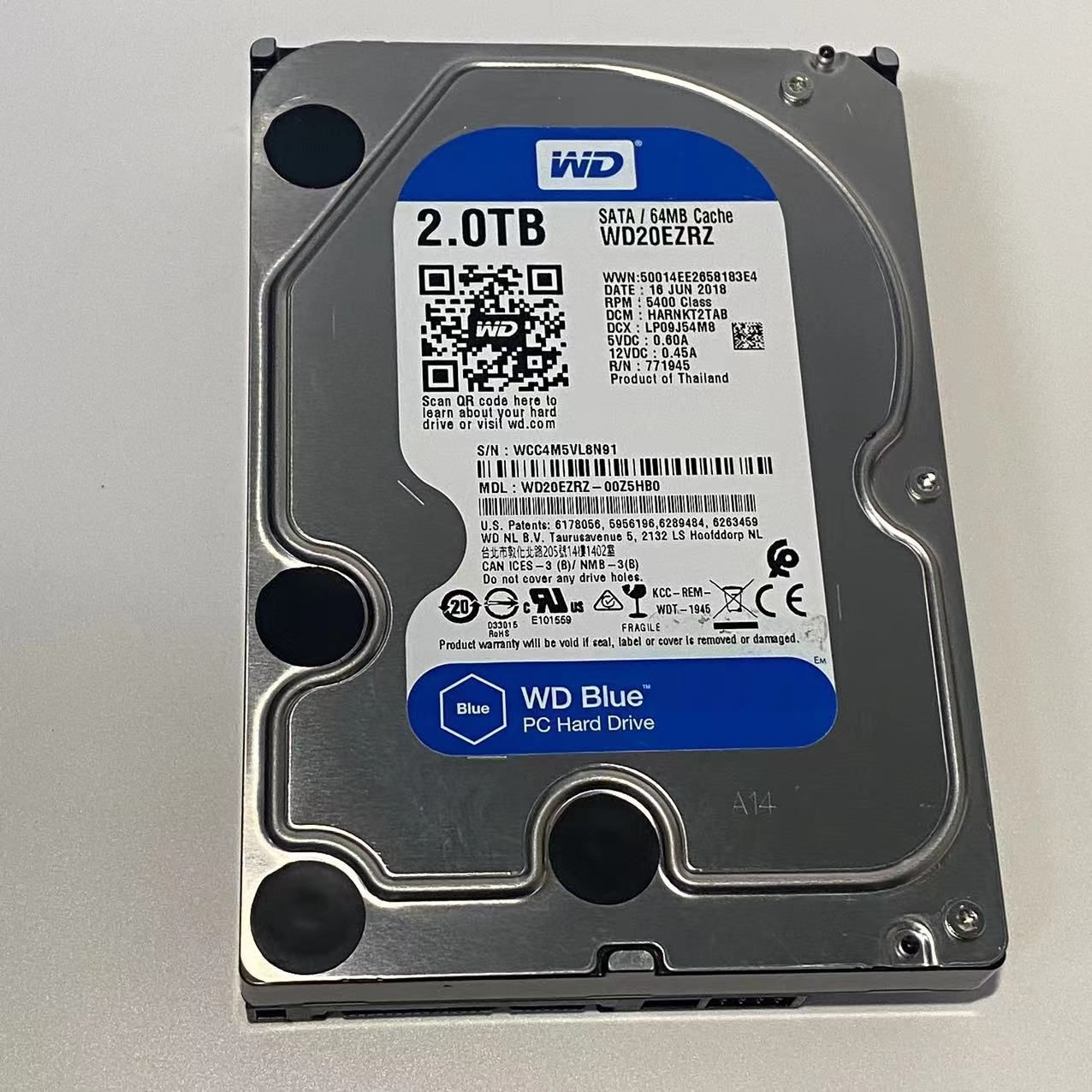 Western ☆ 2.0TB ☆ Western Digital 【 WD20EZRX 】 良品 ☆ZMK