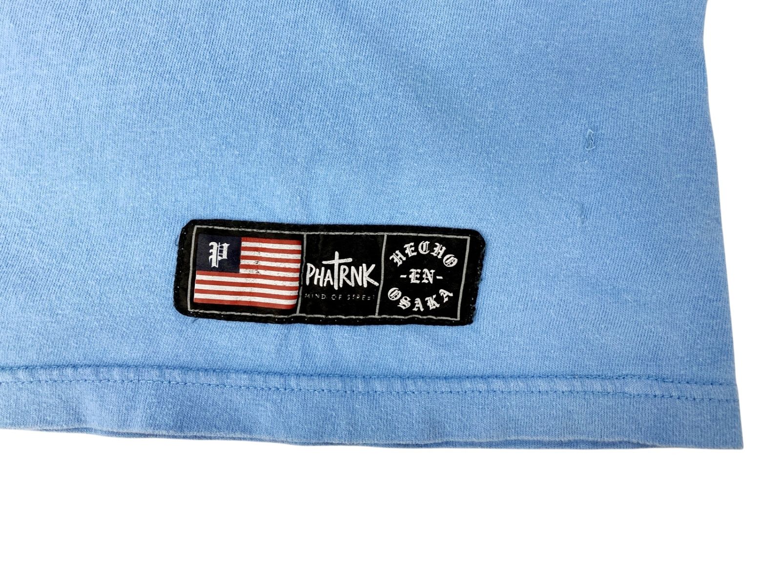 PHATRNK (ファットランク) Tシャツ 半袖 胸ロゴ M ライトブルー メンズ 
