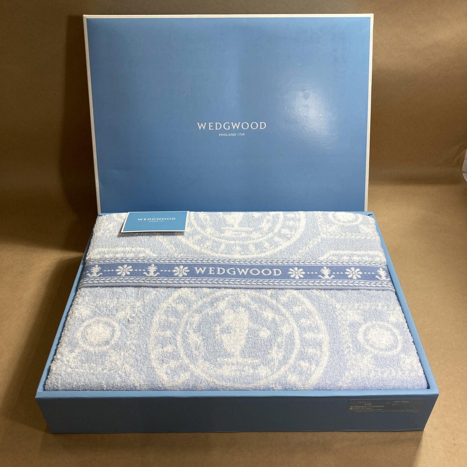 WEDGEWOOD＊タオルケット・2枚・ジャスパー柄・140×190・西川 WEDGEWOOD＊タオルケット・2枚・ジャスパー柄・140×190・西川