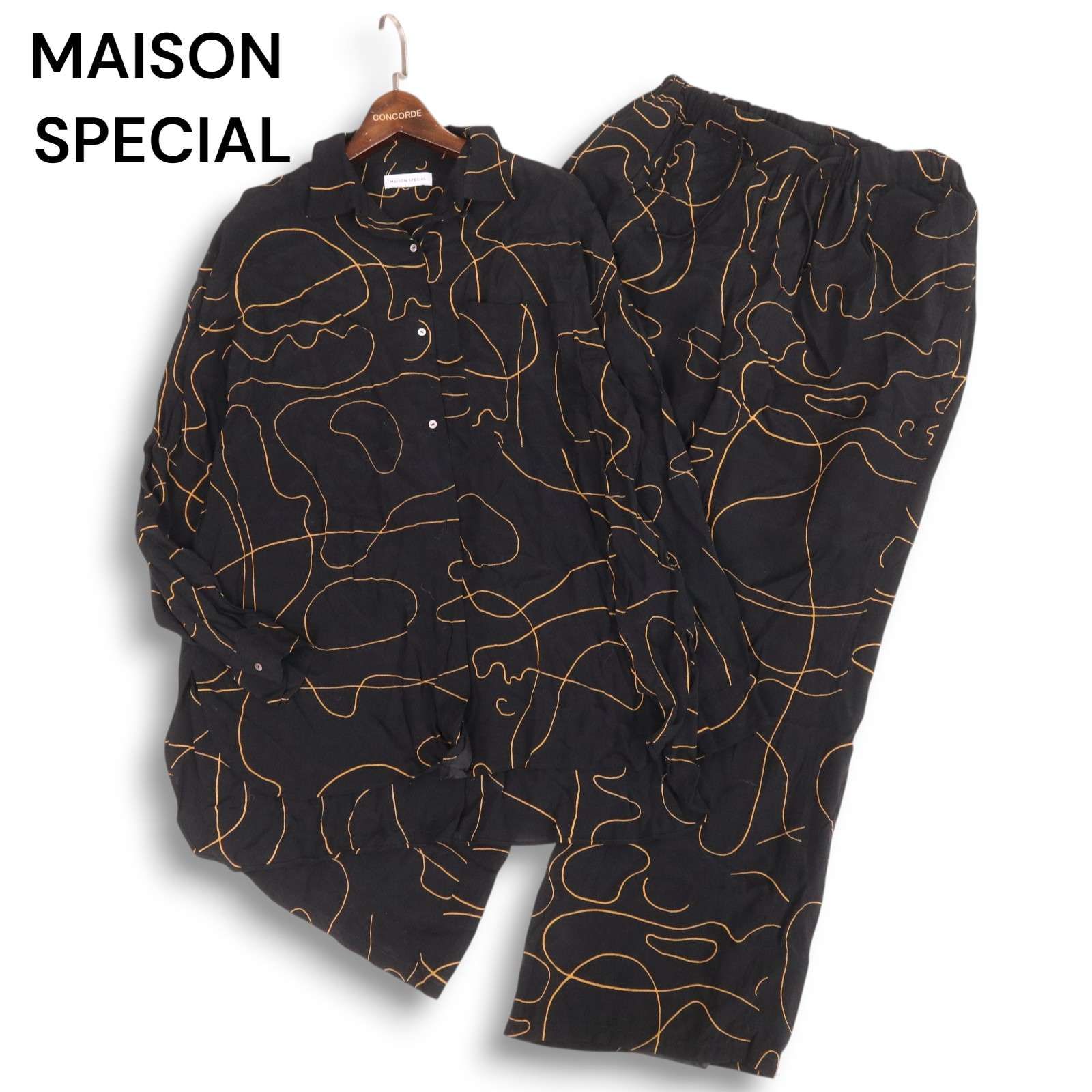 MAISON SPECIAL メゾンスペシャル 通年☆ アブストラクト プリント総柄 