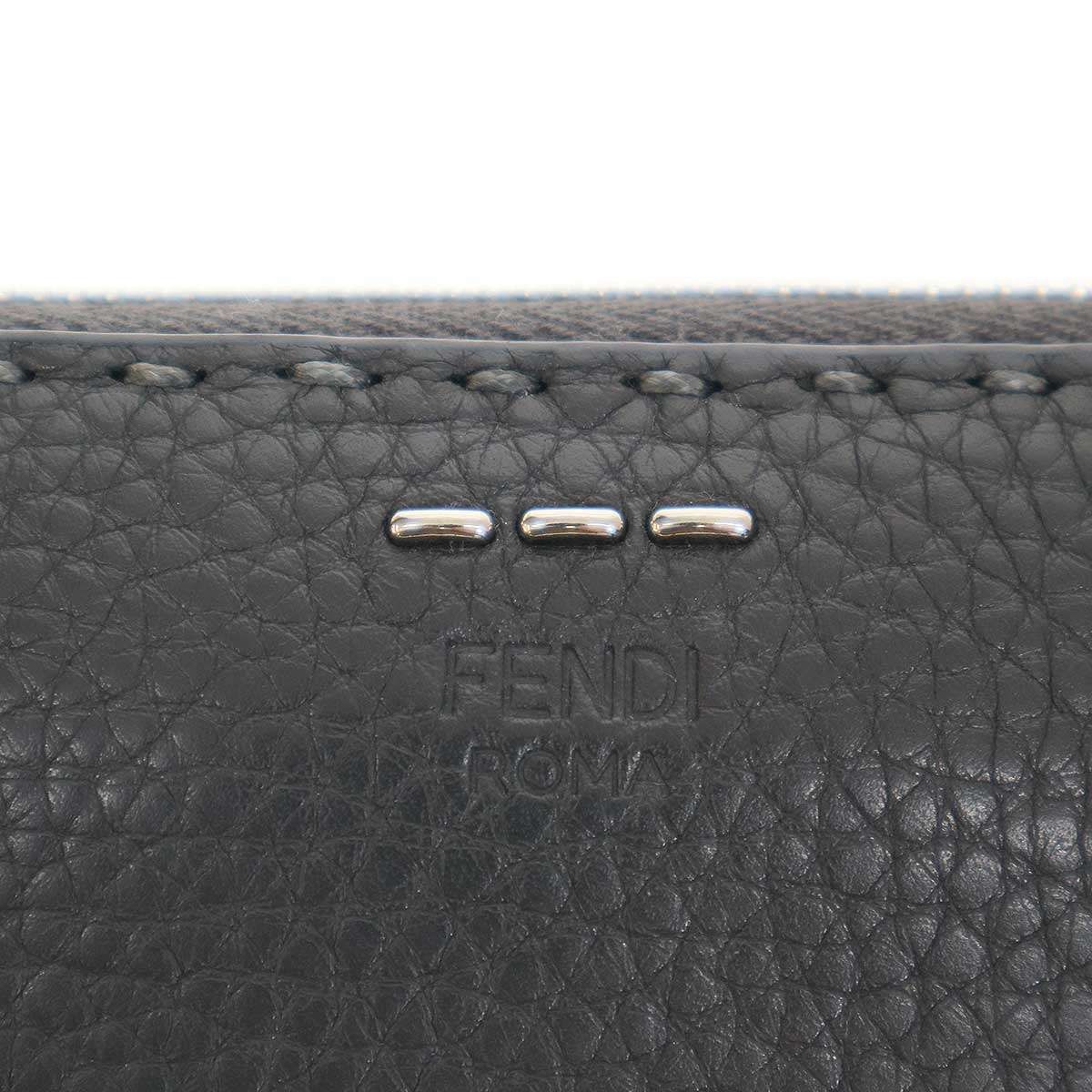 FENDI フェンディ ラウンドジップロングレザーウォレット 長財布