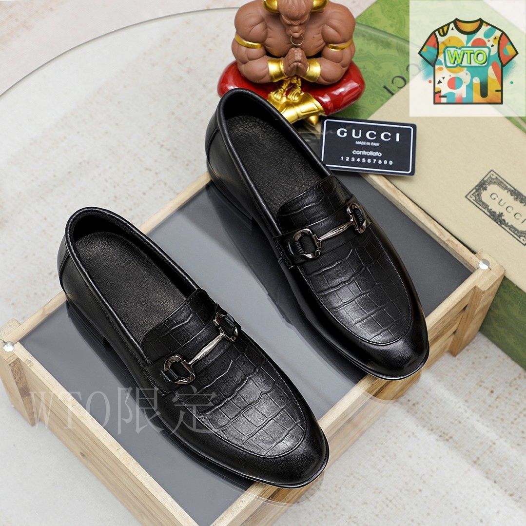 GUCCI メンズ　ブラックレザー ビジネスシューズ　フォーマル GUCCI メンズ ビジネス フォーマル レザーシューズ03 - メルカリ