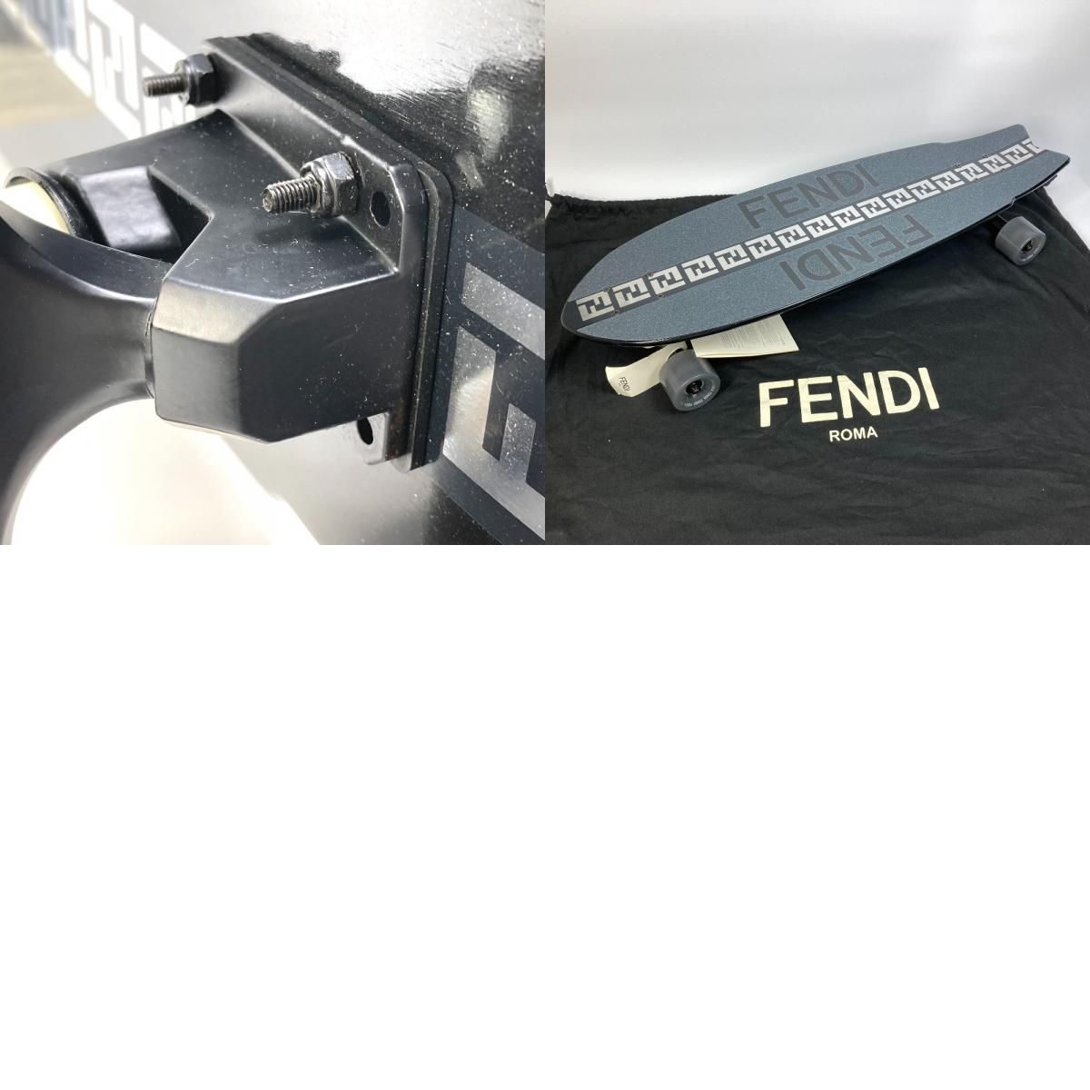 フェンディ FENDI ロゴ FF 7AR892 スケボー ロングボード スケートボード ウッド ブラック 未使用スポーツ/アウトドア