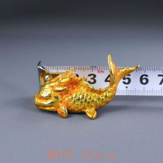銅細工 神竜 彫刻 書道具 文房具 装飾品 工芸品 美術品 置物 銅 細工 竜魚 筆架 筆棚 文鎮 茶道具 装飾品 工芸品 置物 - メルカリ