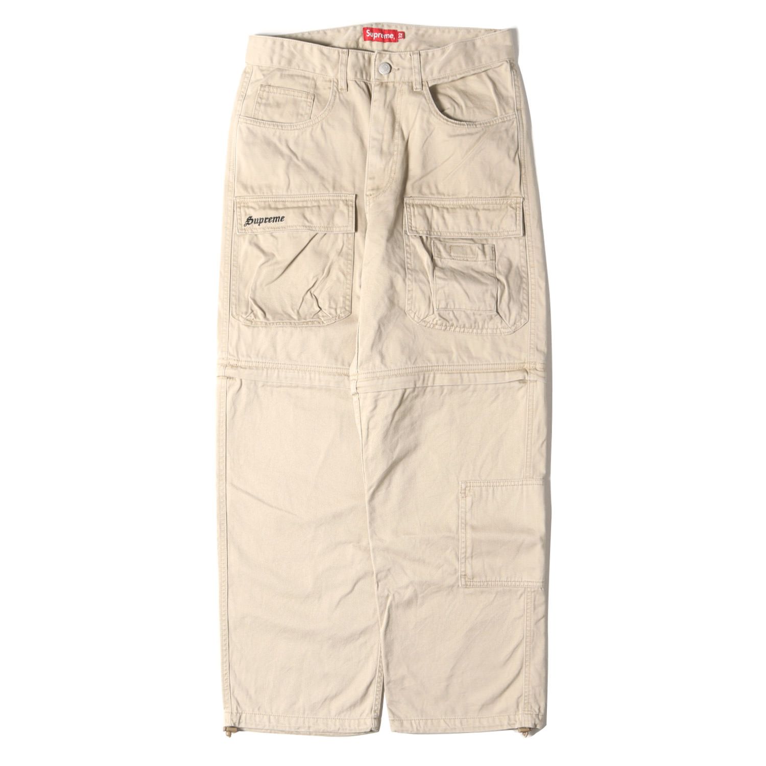 美品 Supreme シュプリーム パンツ サイズ:32 21AW 2WAY ユーティリティー ツイルパンツ Zip-Off Utility Pant カーキ ボトムス ズボン【メンズ】