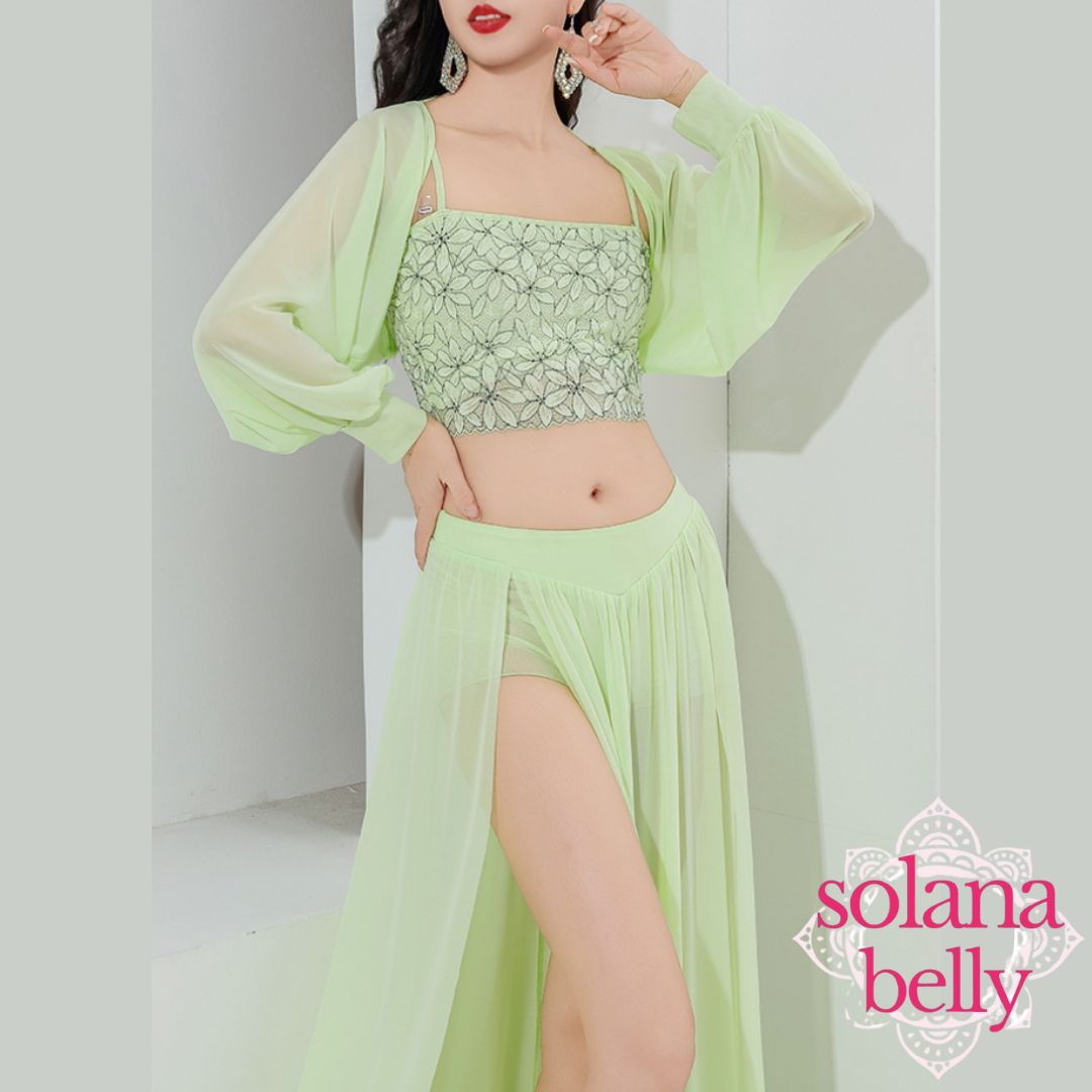 ベリーダンス セットアップ 3点セット ベリーダンス 衣装 セットアップ 3点セット ヘアバンド スポーツ