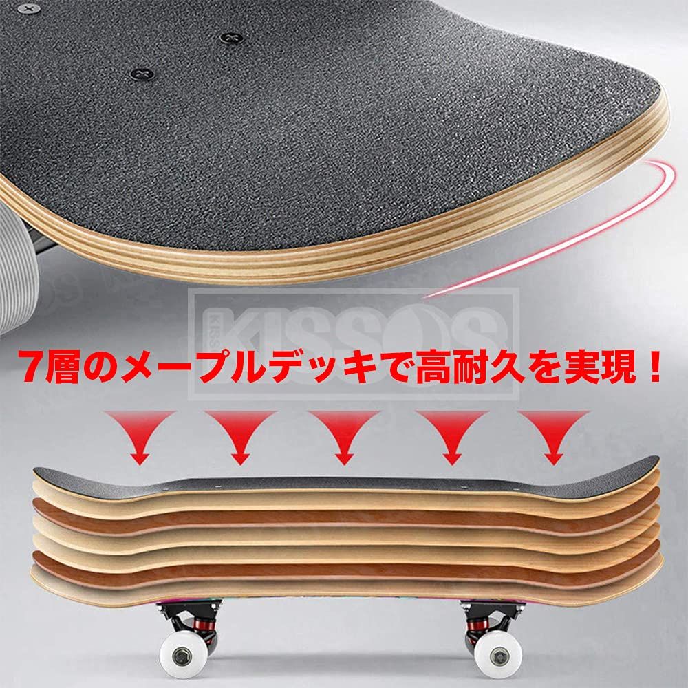 コンプリート スケートボード スケボー : 高精度 0 スケボー
