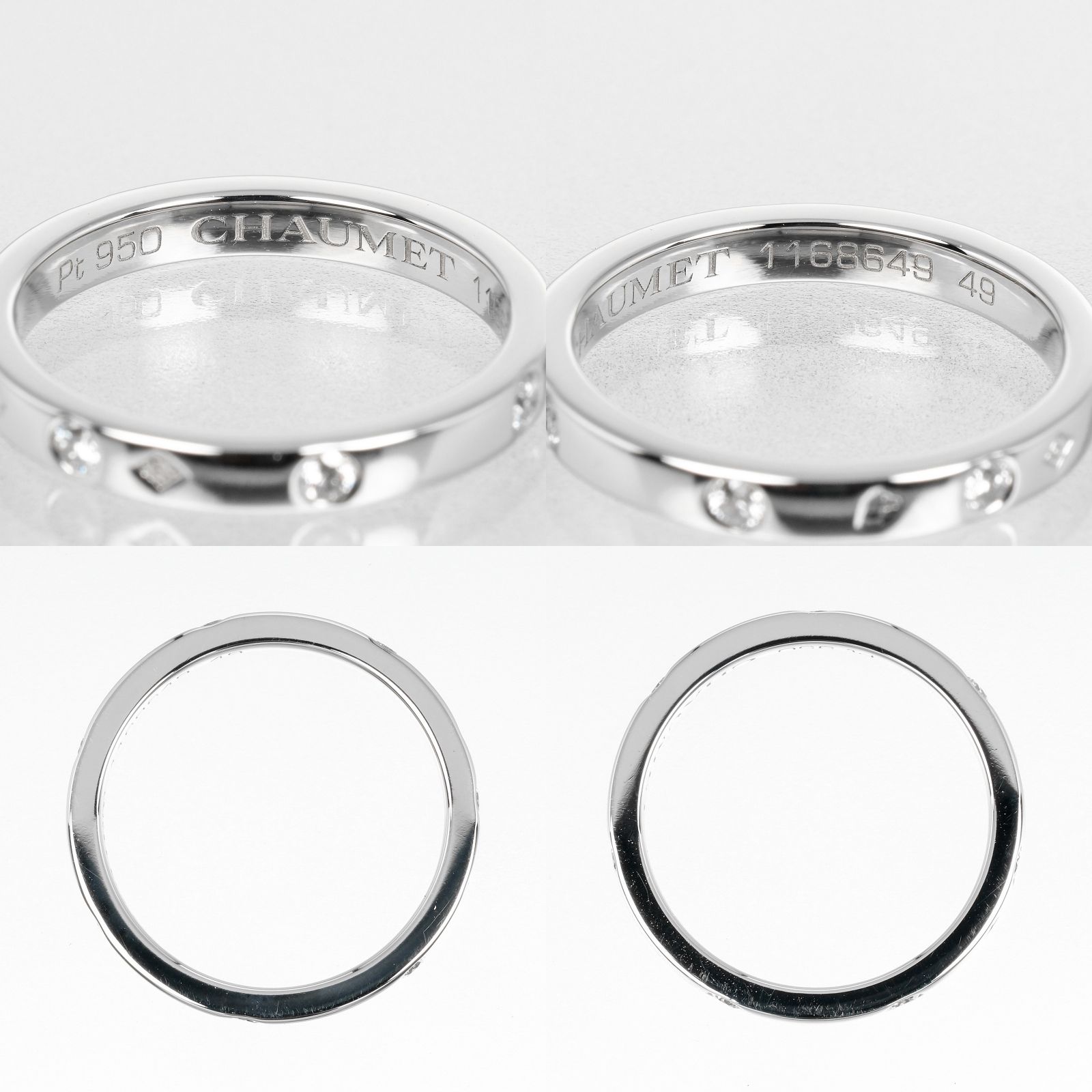 CHAUMET エターナル　ドゥ　ショーメ　リュバン　pt950 結婚　指輪 Les Éternelles de Chaumet「エターナル ドゥ ショーメ