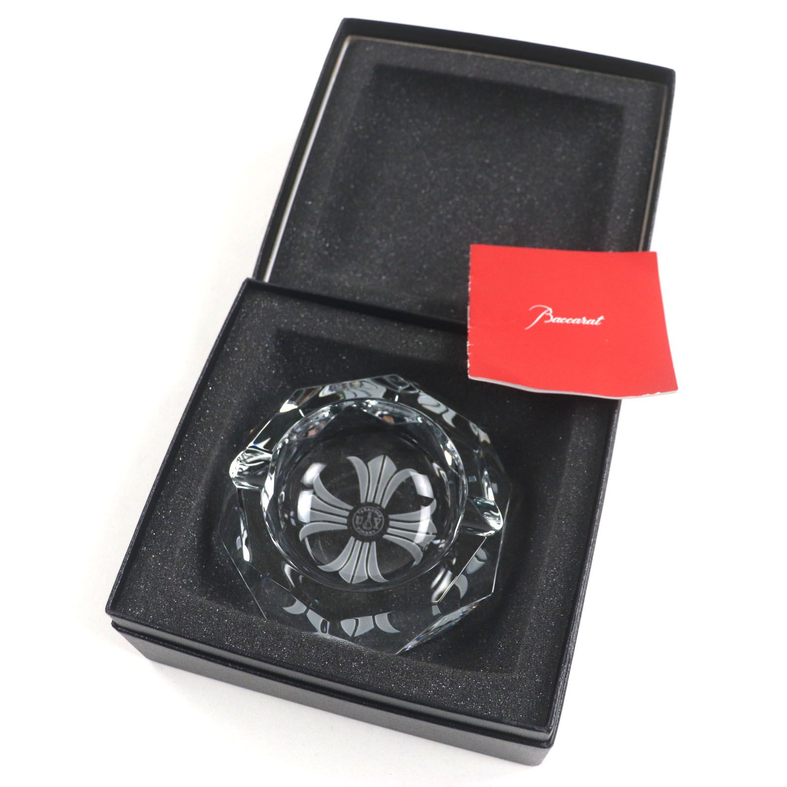 CHROME HEARTS BACCARAT クロムハーツ バカラ CIGARETTE ASHTRAY シガレットアッシュトレイ スモール クリスタルガラス CHプラス 灰皿 クリア き メンズ