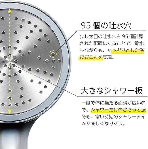 メッキ 大きなシャワー板