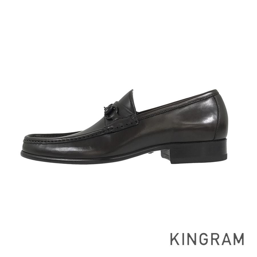 グッチ GUCCI ホースビット ローファー 101739 ブラウン レザー