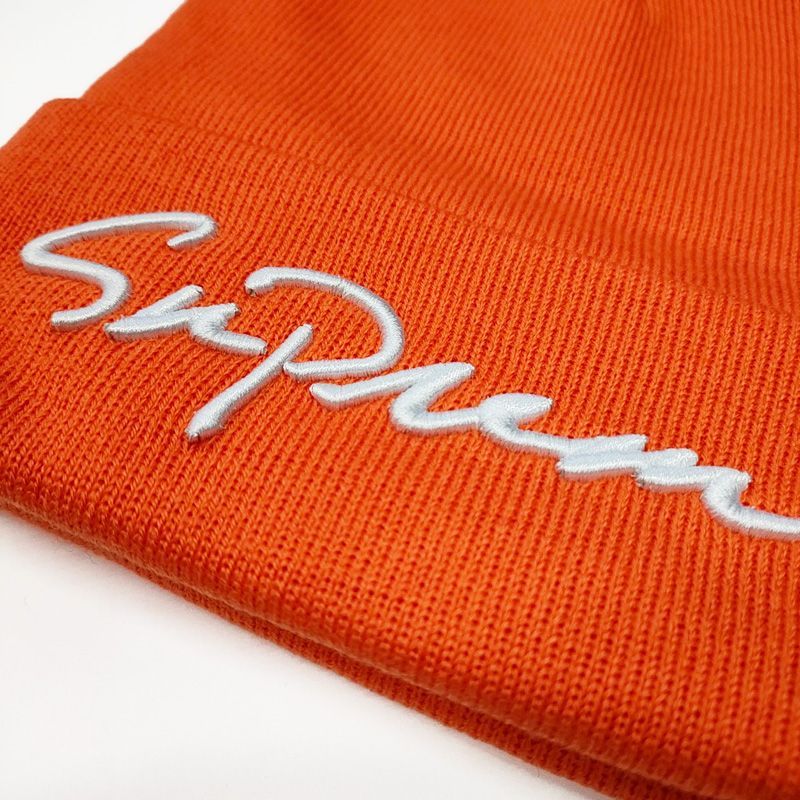 Supreme シュプリーム ビーニー クラシック スクリプト ニット帽 帽子 Classic Script Beanie オレンジ