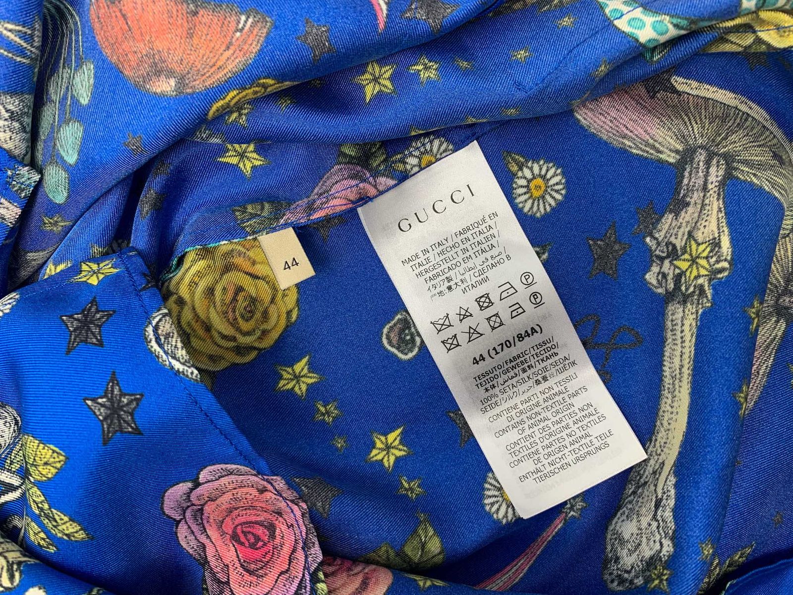GUCCI グッチ ヒグチユウコ マッシュルーム プリント ボウリングシャツ 