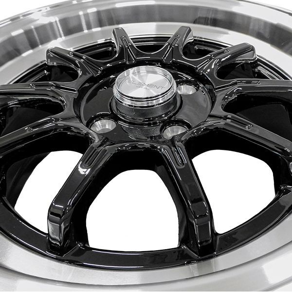 美品！値下げ！15インチ ブラックホイール 【4本セット】 XTREME-J 15x4.5J 4/100 ET45 フラットブラック マッドスター
