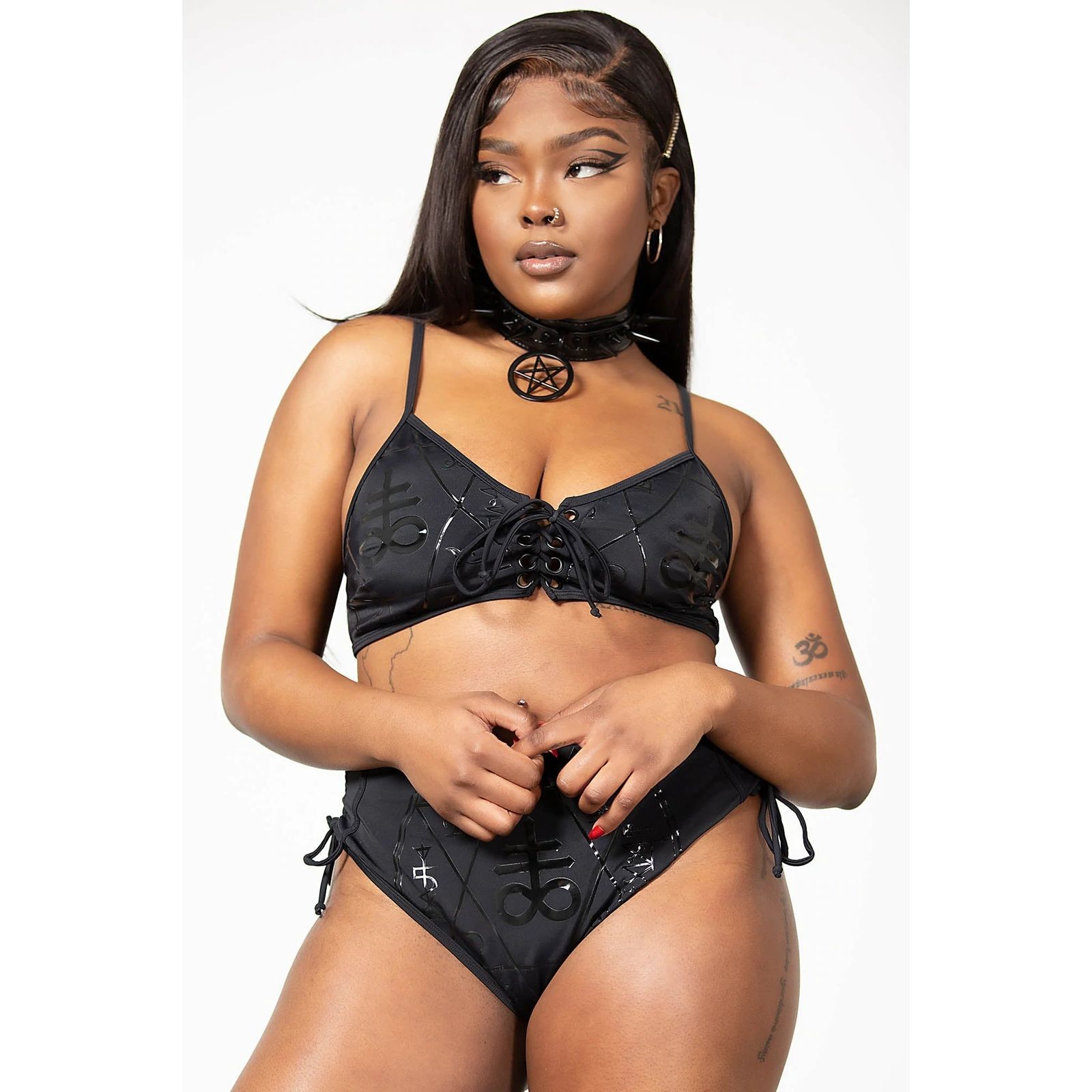 ビキニ キルスター M Amazon.com: Killstar Catching Rays Bikini Sheer High Waisted