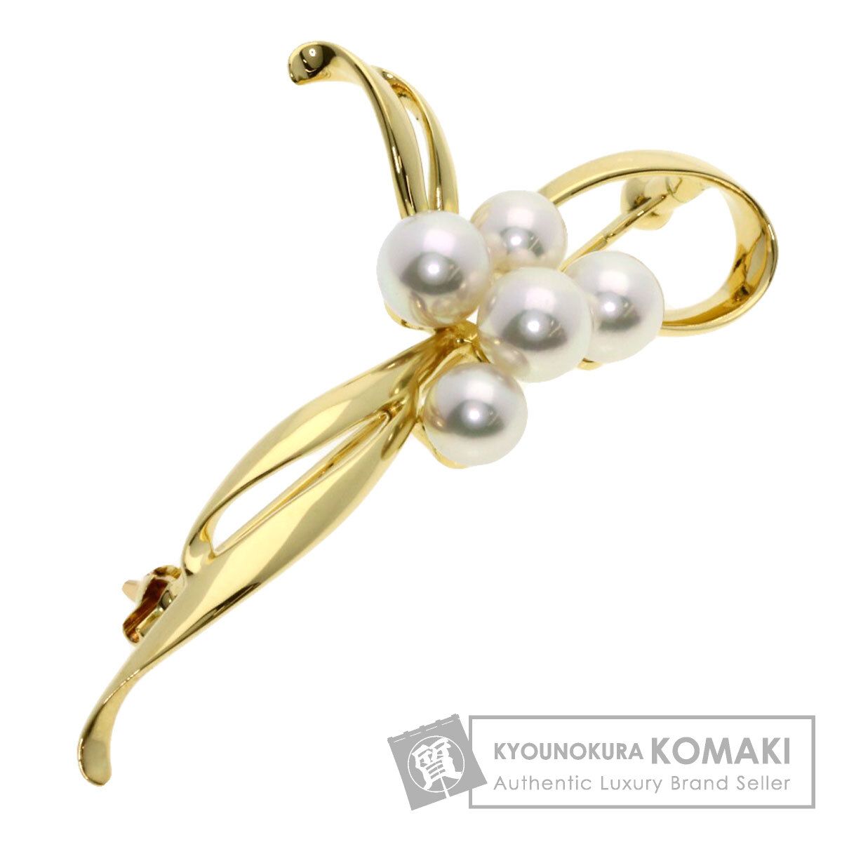 MIKIMOTO ミキモト リボン アコヤパール 真珠 ブローチ K18YG レディース - メルカリ