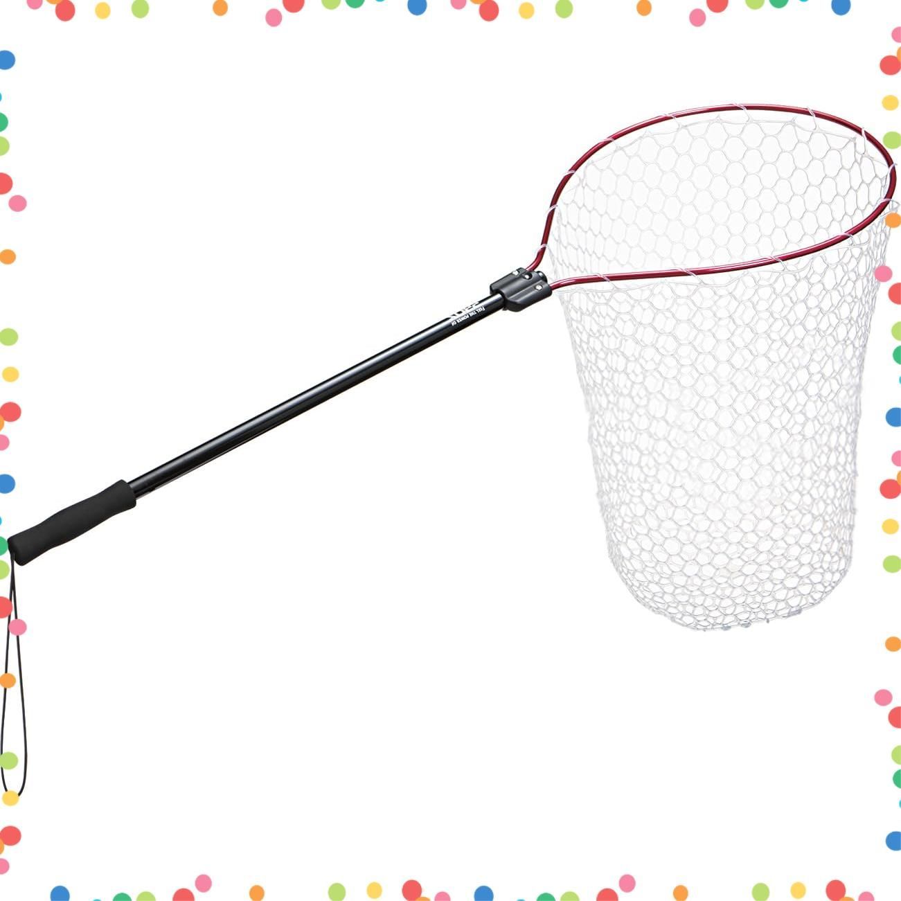 【特価商品】ネットカラー:ピンク/クリア (サイズ:15型・19型・19型/深さ60cm) ラバーランディングネット15型・19型 プロックス(PROX) PX70415・PX70419・PX70419D 【魚に優しいラバーネット/軽量・丈夫