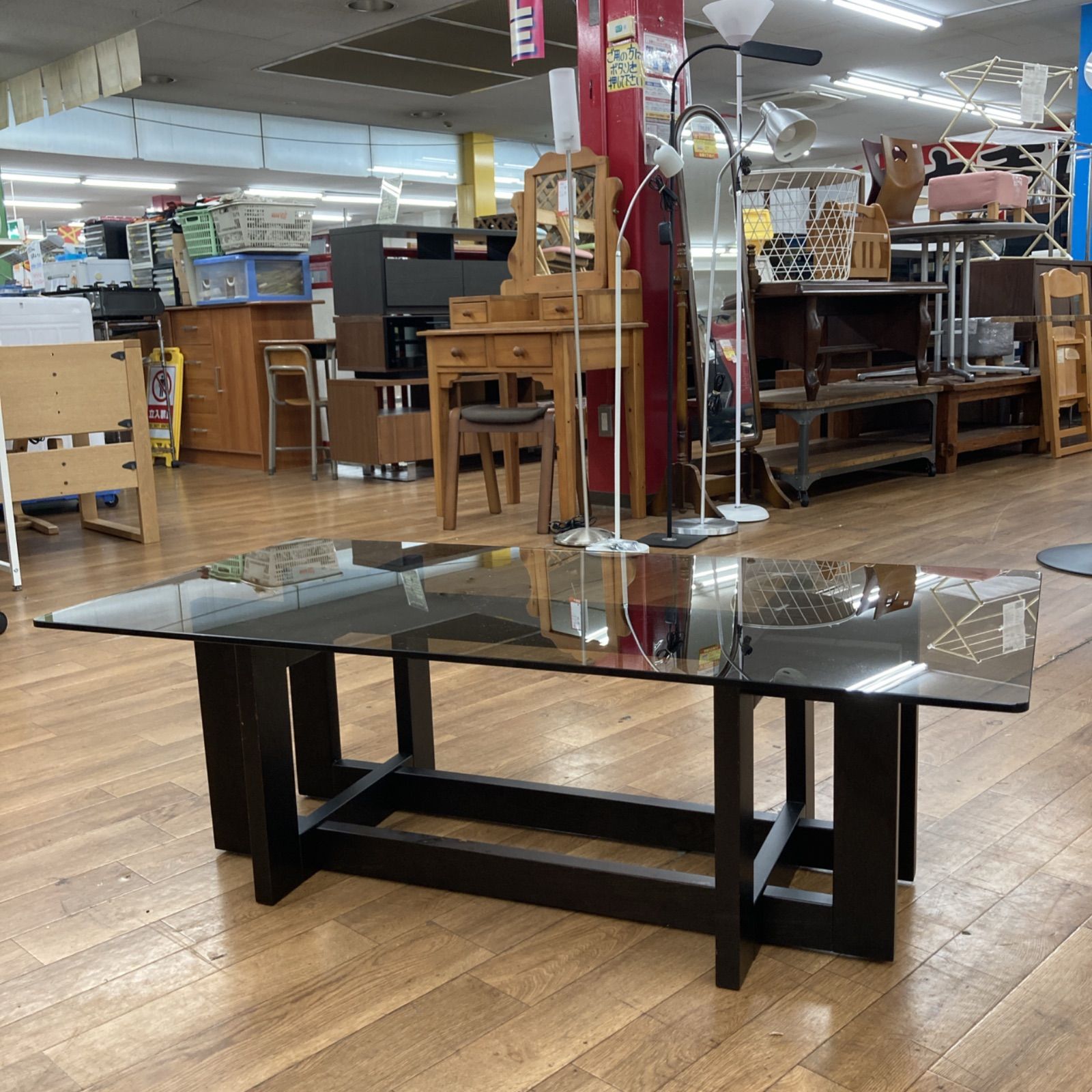 S784 ガラステーブル センターテーブル コーヒーテーブル 幅120cm