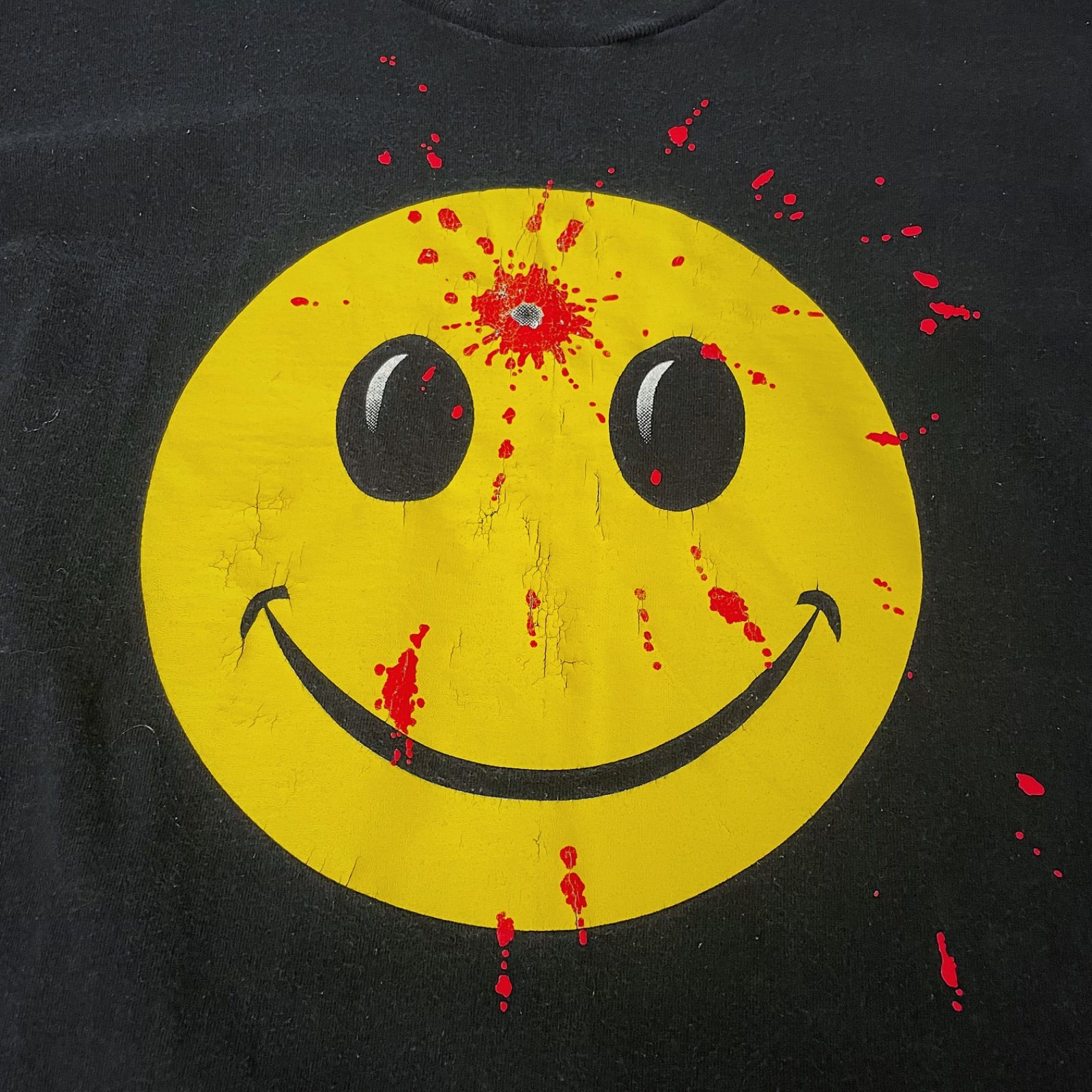 90s Tシャツ ぶち抜きスマイル Smile ぶち抜き ヴィンテージ 古着