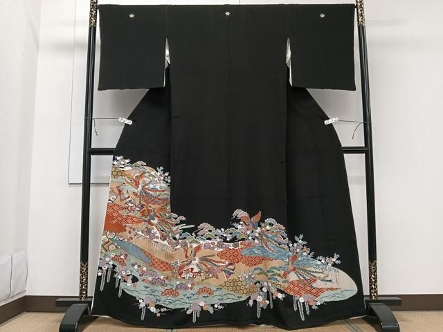 D542 黒留袖　豪華金彩　正絹　着物　袷　極美品 D542 黒留袖 豪華金彩 正絹 着物 袷 極美品 2025年最新】Yahoo