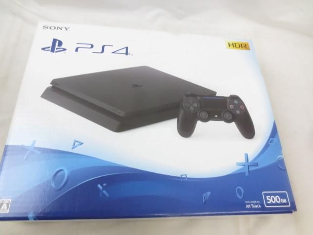  中古品 ゲーム プレイステーション4 PS4本体 CUH-2100A ジェットブラック 500GB 動作品 周辺機器 箱説付き