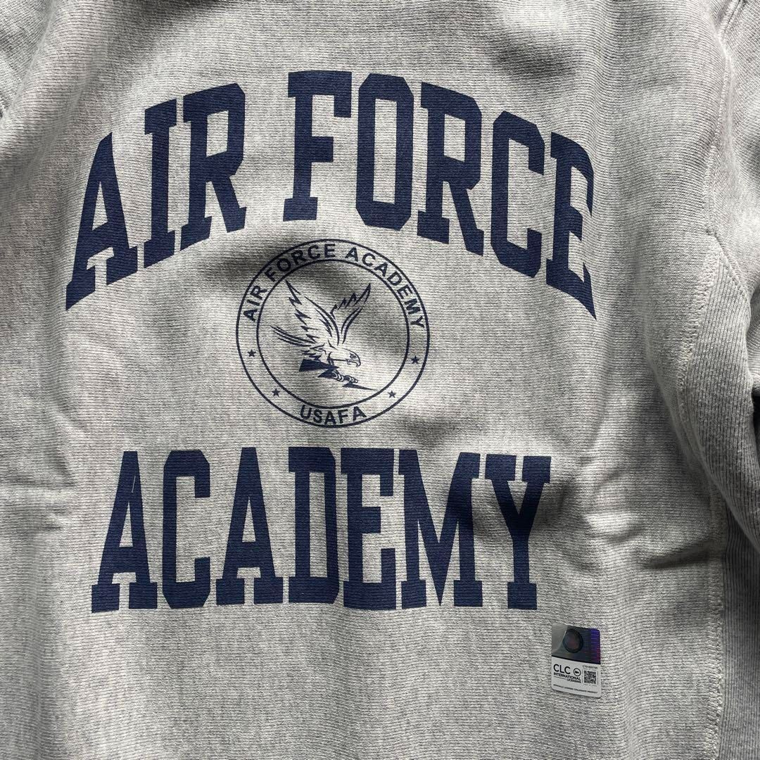 新品 25年秋冬 青単色タグ チャンピオン リバースウィーブ USAFA L