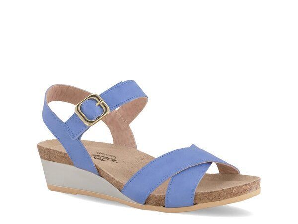【送料無料】 ナオト レディース サンダル シューズ Throne Wedge Sandal Sapphire Leather