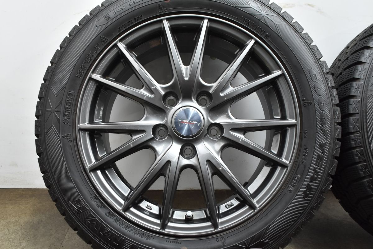 バリ溝 WEDS VELVA 16in 6.5J 47 PCD114.3 グッドイヤー アイスナビ6 205|55R16 ノア ヴォクシー ステップワゴン セレナ プレマシー TRITUETUBI_COM