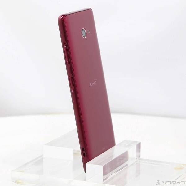 中古品〕 BASIO4 32GB ワインレッド KYV47SRU UQ mobile SIM