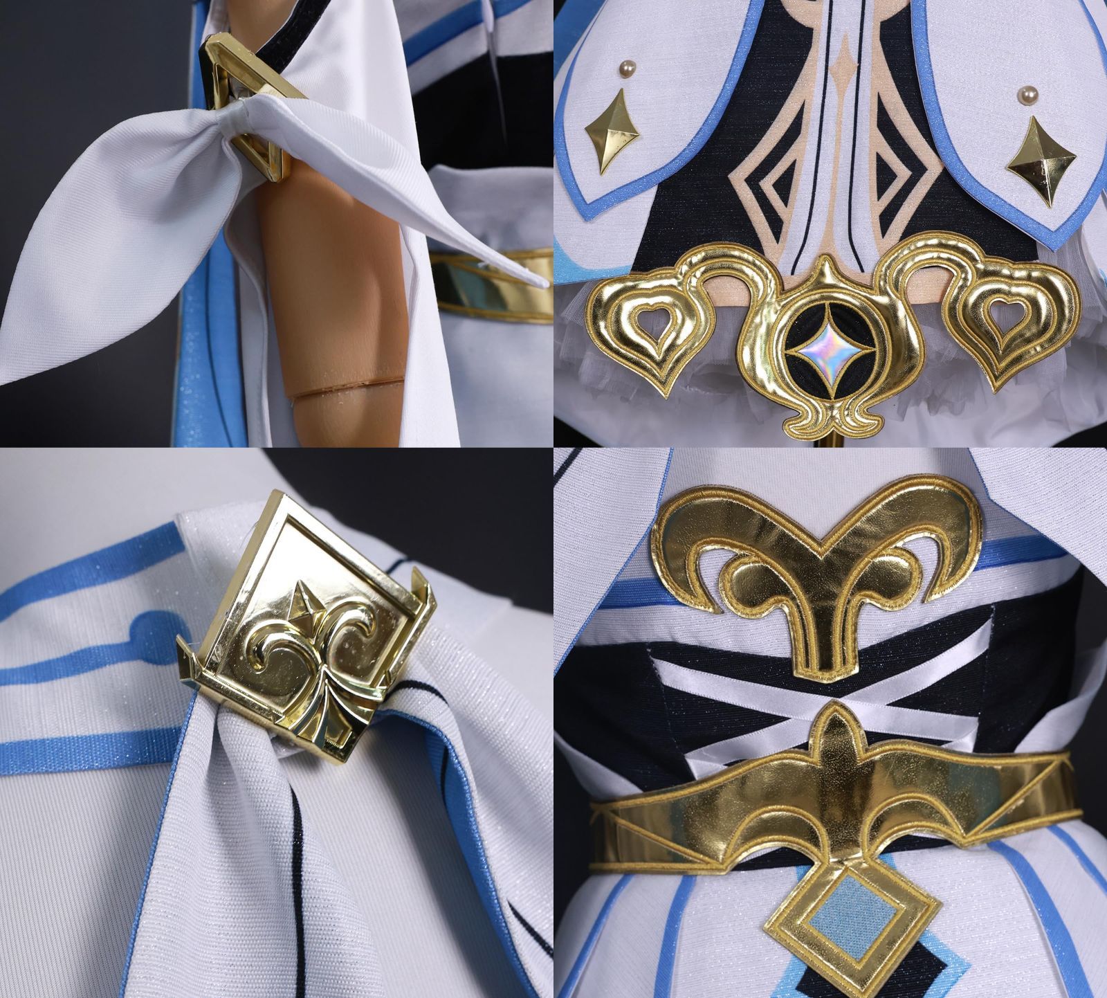 原神　フォカロルス　ウィッグ付き コスプレ Amazon.co.jp: 原神 フォカロルス 水神 コスプレ 衣装