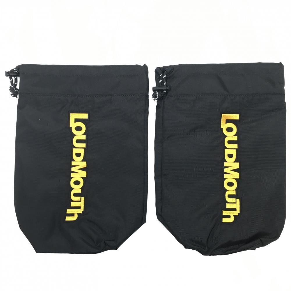 【新品】ラウドマウス シューズケース 黒×オレンジ セパレート ロゴ刺しゅう Fゴルフ LOUDMOUTH