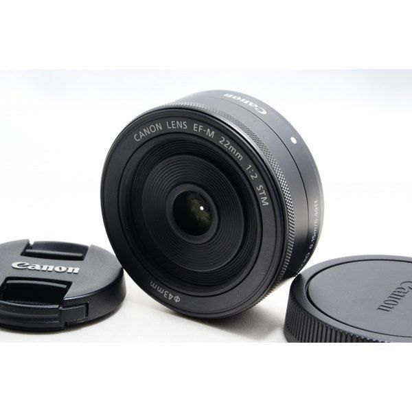 キヤノン Canon EF-M 22mm F2 STM 美品 ブラック 大人気 単焦点