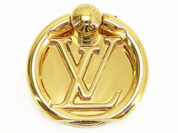 ルイヴィトン LOUIS VUITTON フォンリング ルイーズ LVロゴ スマホリング iPhone スマートフォン 携帯 ゴールド M64290