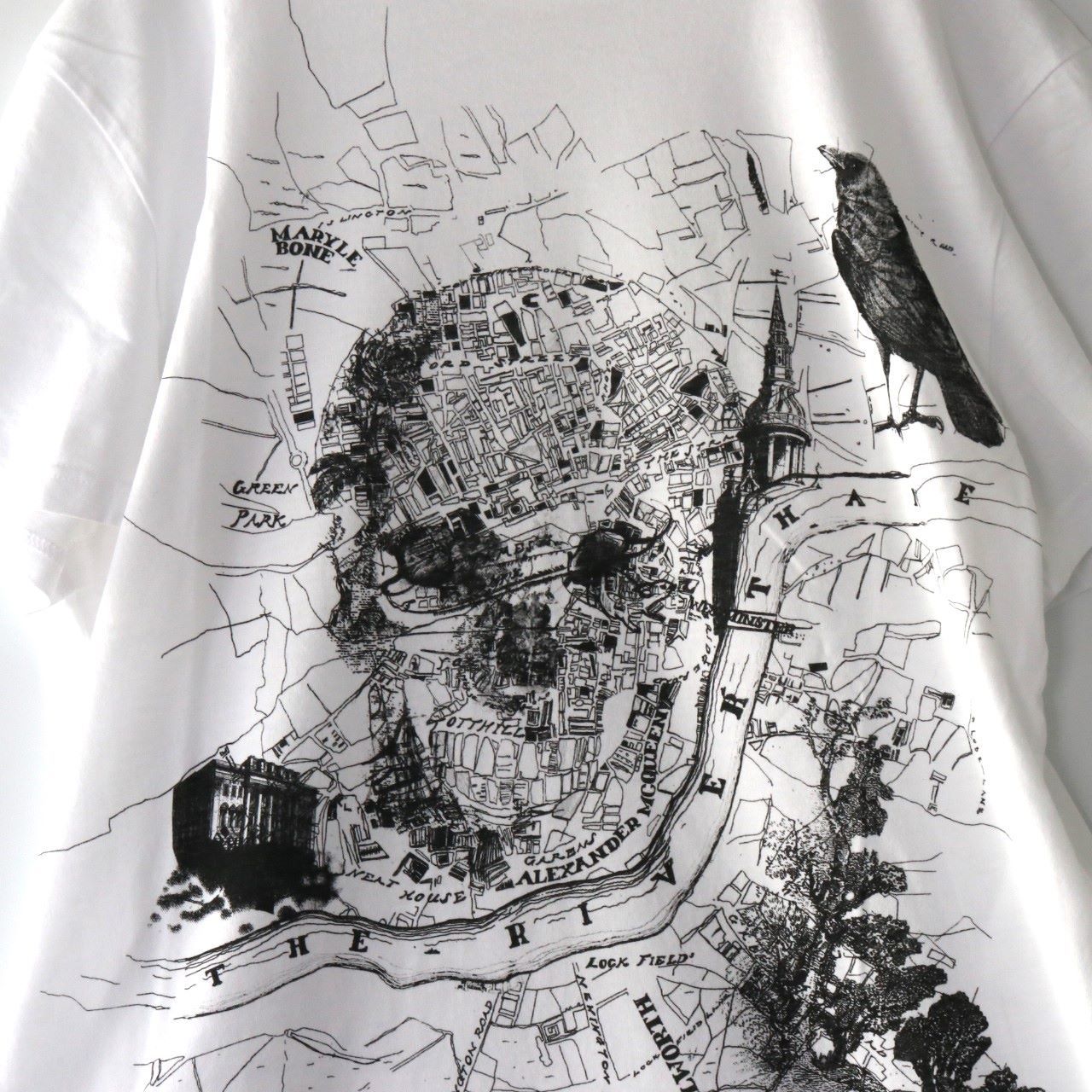 ALEXANDER MCQUEEN アレキサンダーマックイーン S メンズ Tシャツ カットソー 半袖 生地感はやや薄め 16SS プリントTシャツ  クルーネック 463984 QJZ59 中古A 古着 - メルカリ