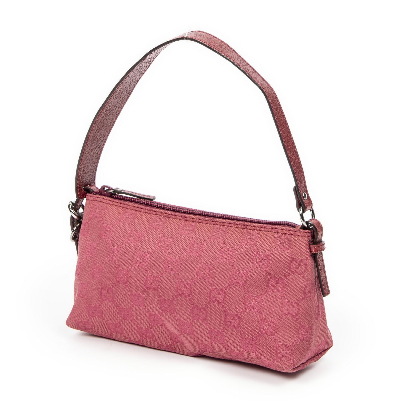 中古] GUCCI グッチアクセサリーポーチピンクGGキャンバスA - メルカリ