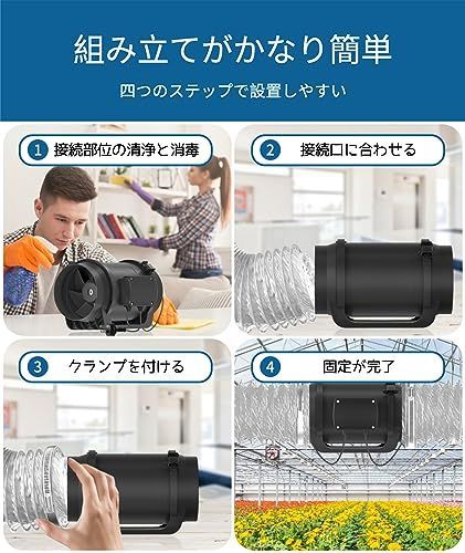 φ100mm×5m_ホワイト Hon&Guan フレキシブルダクト 換気用 ダクトホース