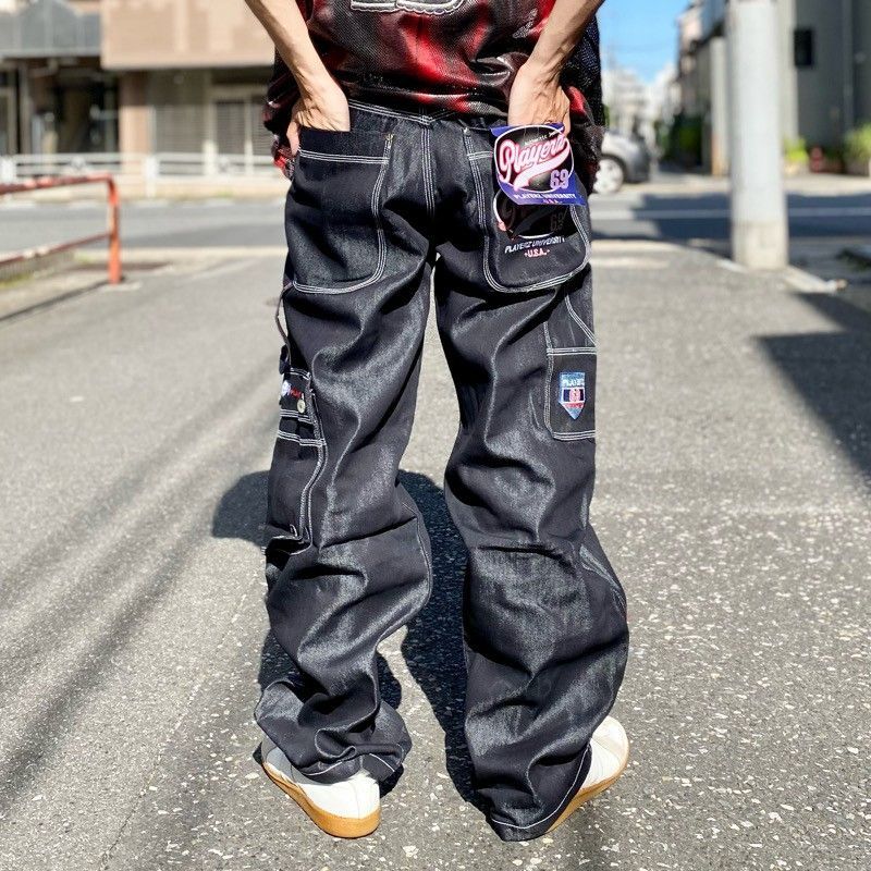 00's Deadstock PLAYERZ 69 バギー デニム ペインター パンツ メタル