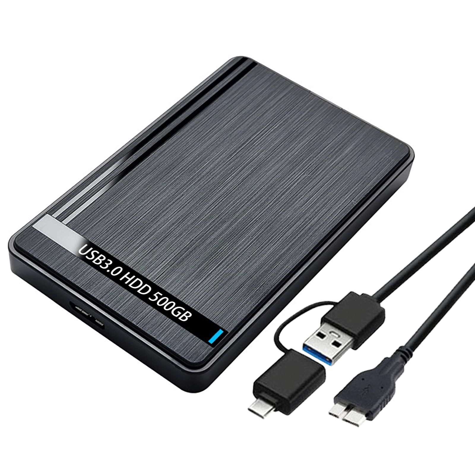 人気商品】BIGBIGER 外付けHDD 500G USB3.0 Type C HDD 2in1外付け