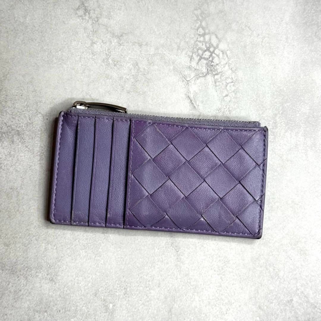 ボッテガヴェネタ　フラグメントケース　コイン　パープル　イントレ　シルバー金具 BOTTEGA VENETA ボッテガヴェネタ / イントレチャート