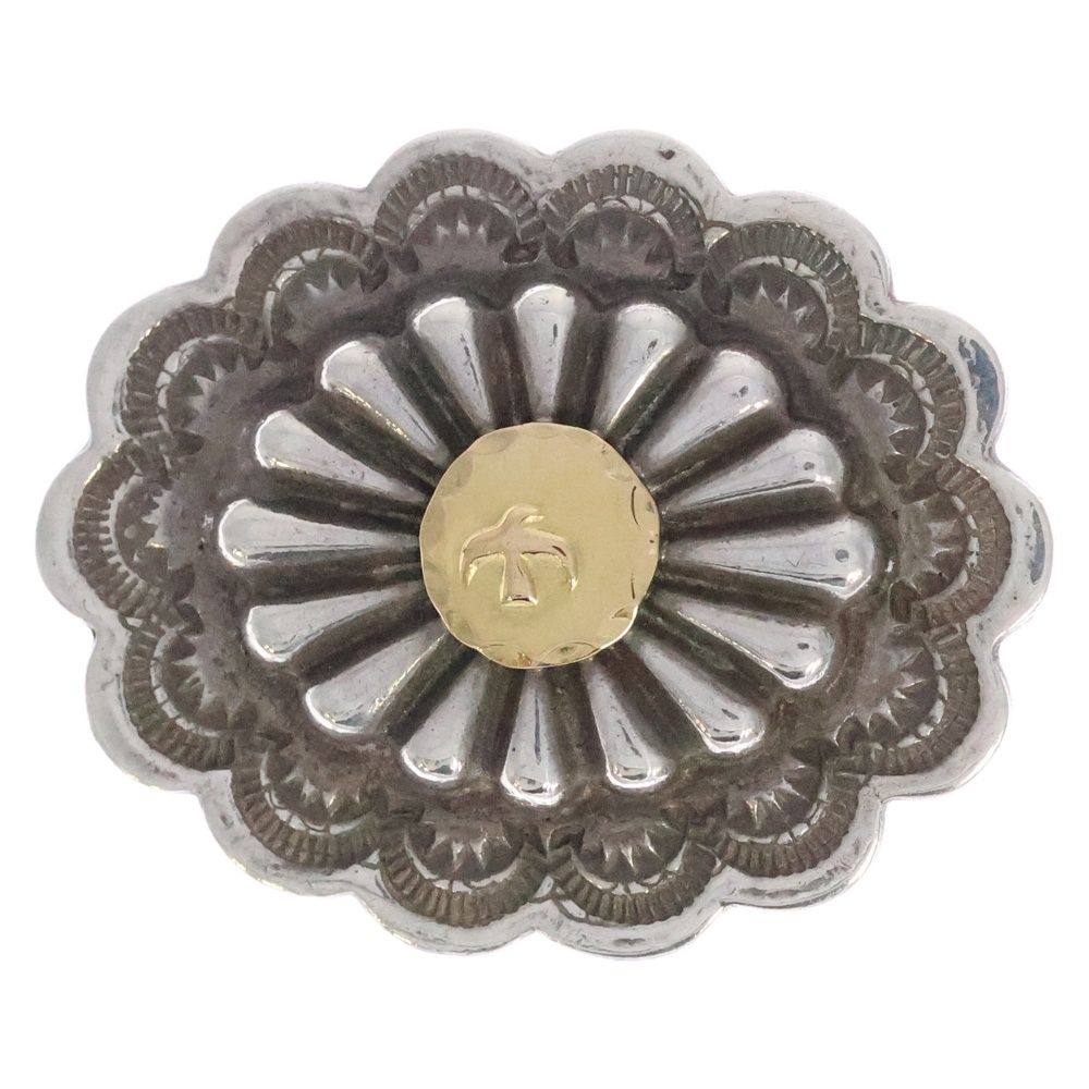 goro s ゴローズ K18付 フラワーコンチョ 横 シルバー|ゴールド