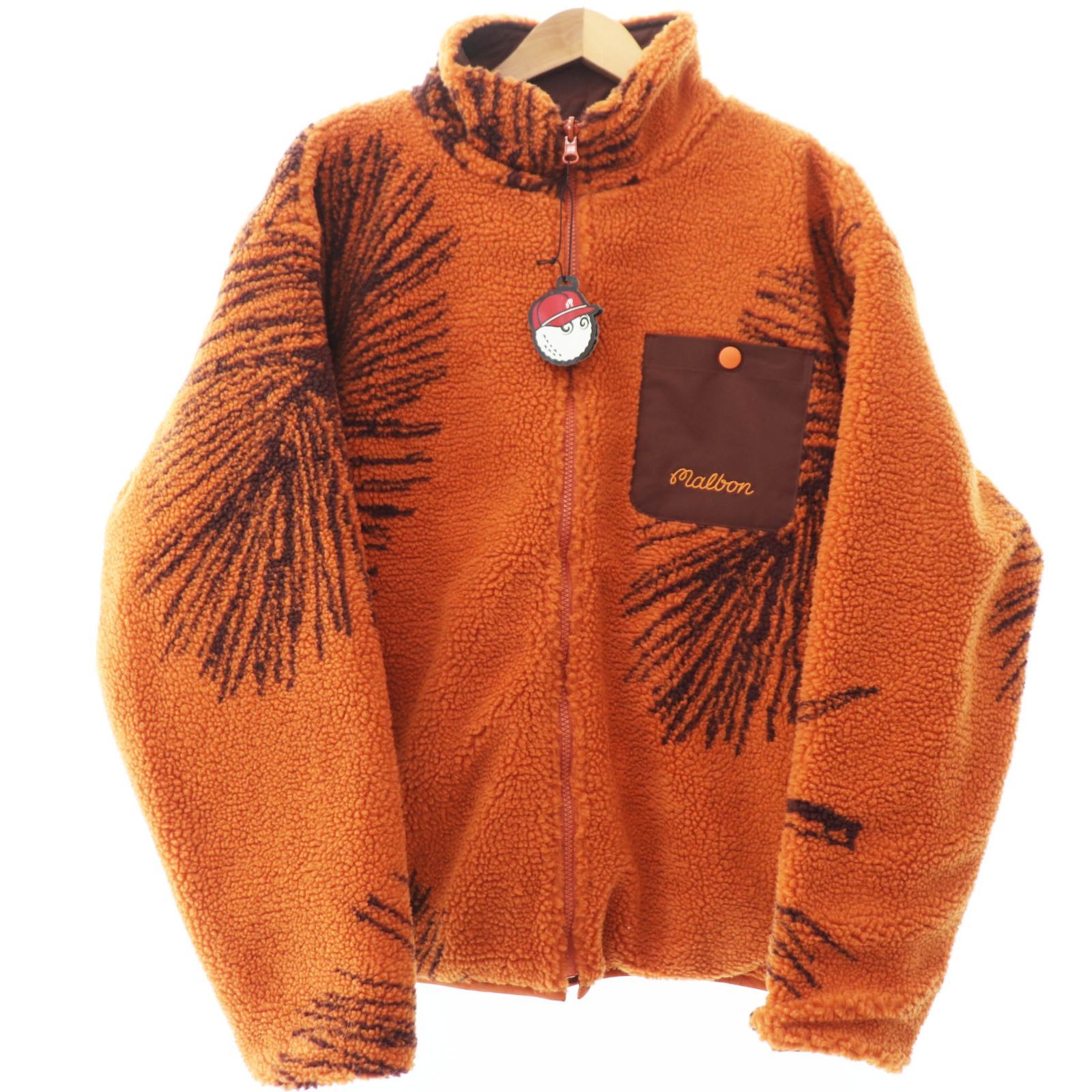 マルボン ゴルフ MALBON GOLF ボア スパイラル キルティング リバーシブル ジャケット L