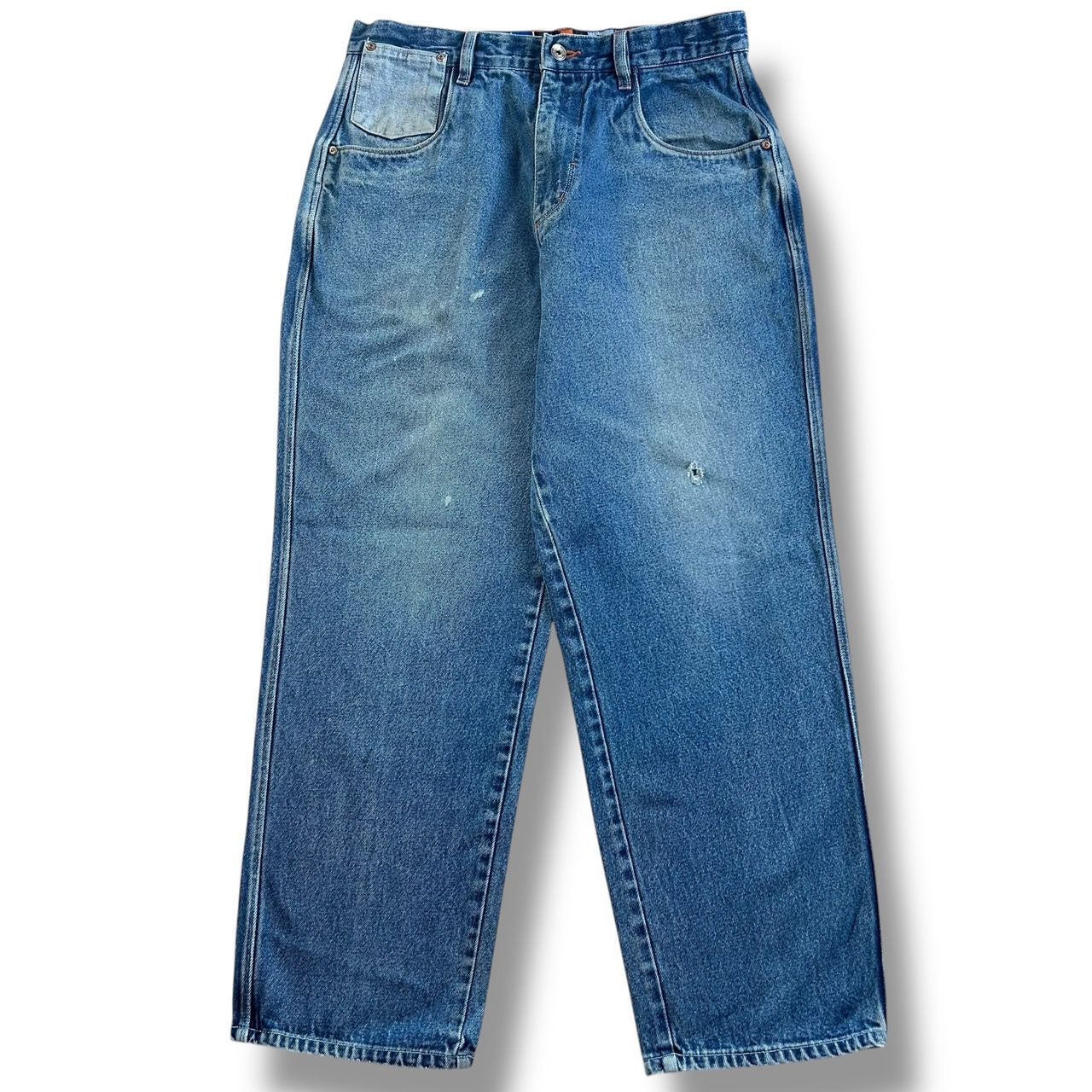 Platinum Fubu フブ ファットアルバート 刺繍 バギーデニム W34 Platinum Fubu フブ ファットアルバート 刺繍 バギーデニム W34